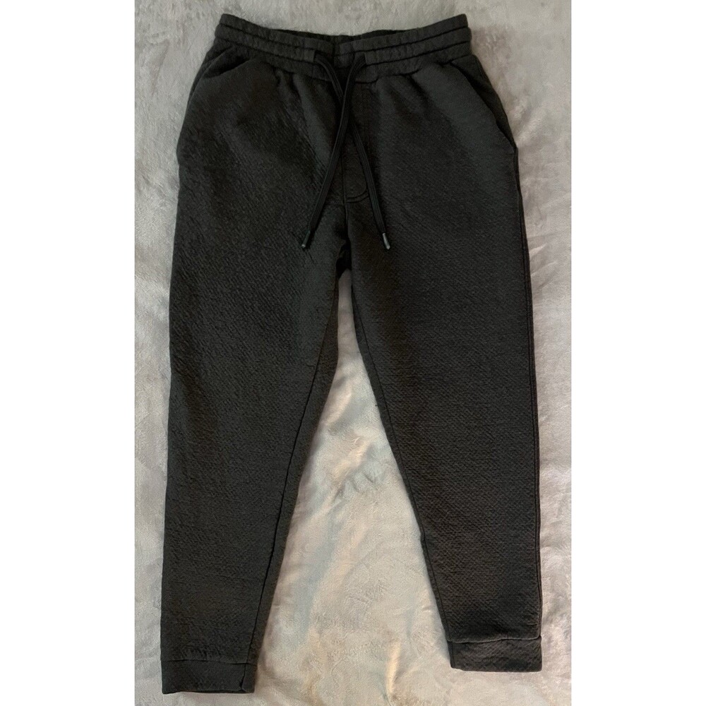 Stylus Mens Size M Charcoal Grey Textured Knit Joggers Drawstring Sweatpants